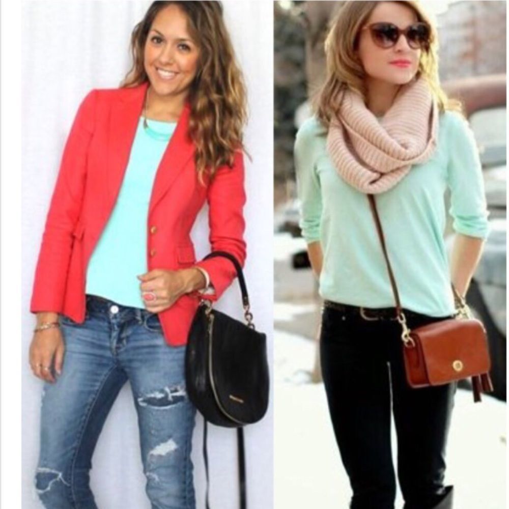 -ZENANA MINT LONG SLEEVE TOP SIZE SMALL BRAND NEW